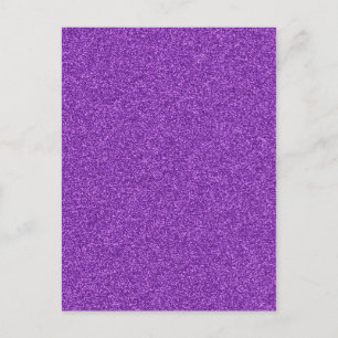 Beautiful fashionable girly purple glitter effect postcard