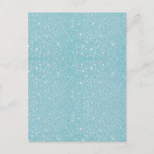 Beautiful fashionable soft blue glitter shinning postcard