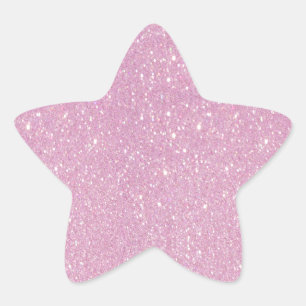 Beautiful fashionable soft purple glitter shinning star sticker