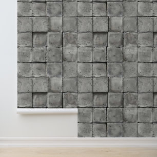 Beautiful Faux Realistic Grey Stone Wallpaper