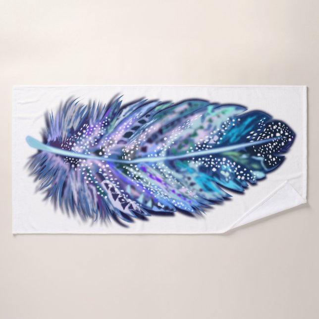 Beautiful Feather Bath Towel Custom Colours (Bath Towel)