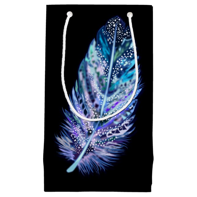 Beautiful Feather Gift Bag - Choose Colours (Front)