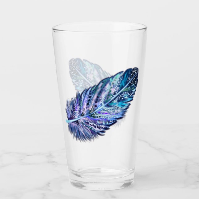Beautiful Feather Glass (Front)