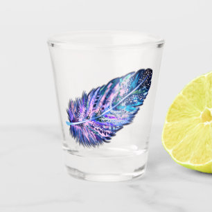Beautiful Feather Shot Glass
