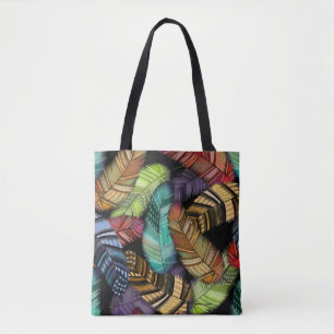Beautiful Feathers Boho Style You Customise Tote Bag