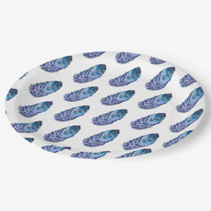 beautiful Feathers Paper Plates - Customisable