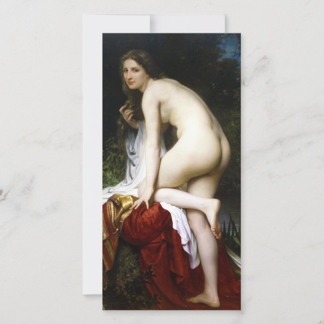 Beautiful Female Bather (by Bouguereau) Card (Front)