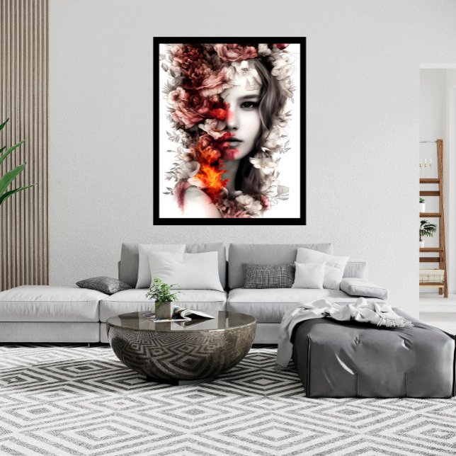Beautiful Female Flowers fantasy Abstract  Poster (Creator Uploaded)