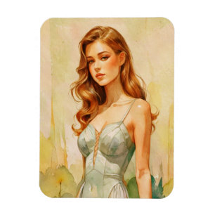 Beautiful Female portrait Magnet