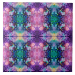 Beautiful feminine multicolor caleidoscope accent tile