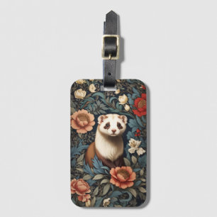 Beautiful Ferret William Morris Inspired  Luggage Tag