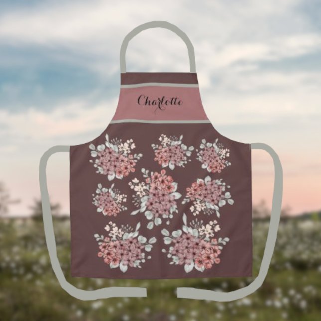 Beautiful Field Flower Bouquet Personalised Apron (Creator Uploaded)