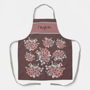 Beautiful Field Flower Bouquet Personalised Apron