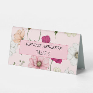 Beautiful Field Flowers Wedding Place Cards