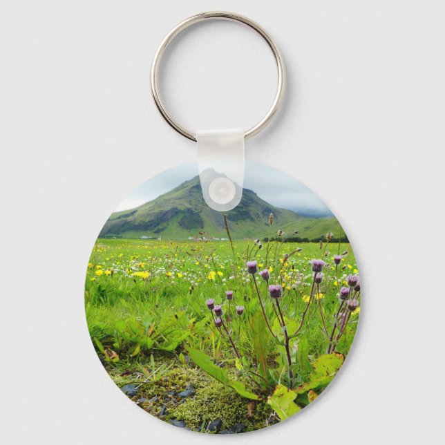 Beautiful Field of Flowers Key Chain (Front)