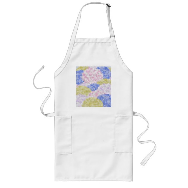 Beautiful Fields Of Hydrangeas Long Apron (Front)