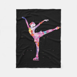 beautiful figure skater girl  idea - figure ice fleece blanket