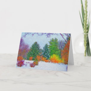 Beautiful Fine Art Painted Christmas Card - 1