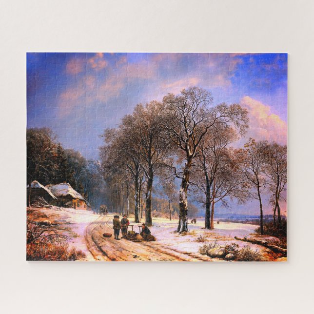 Beautiful fine art snowy landscape jigsaw puzzle (Horizontal)