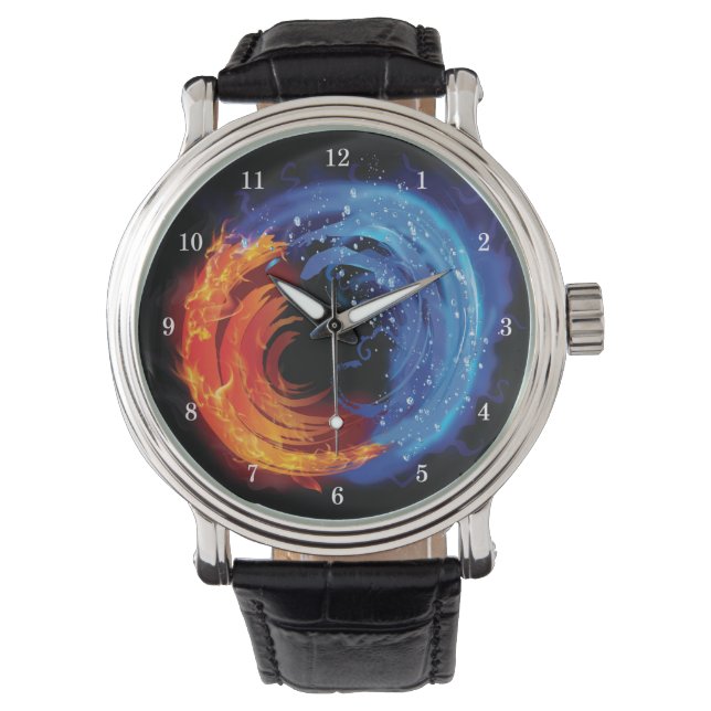 Beautiful Fire and Water Wrist Watch (Front)