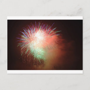 BEAUTIFUL FIREWORKS POSTCARD