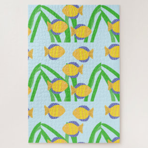 beautiful fishes paintng art jigsaw puzzle