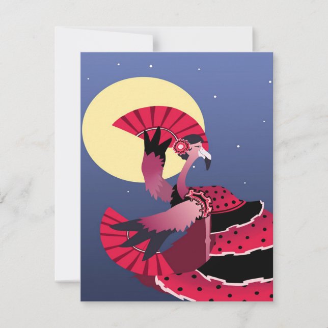Beautiful Flamenco Flamingo | Awesome gift Invitation (Front)