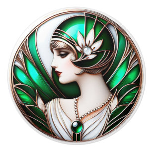 Beautiful Flapper design Ceramic Knob
