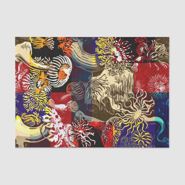 Beautiful Floral Abstract Tissue Paper (Front)