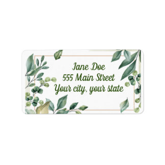 Beautiful floral address labels
