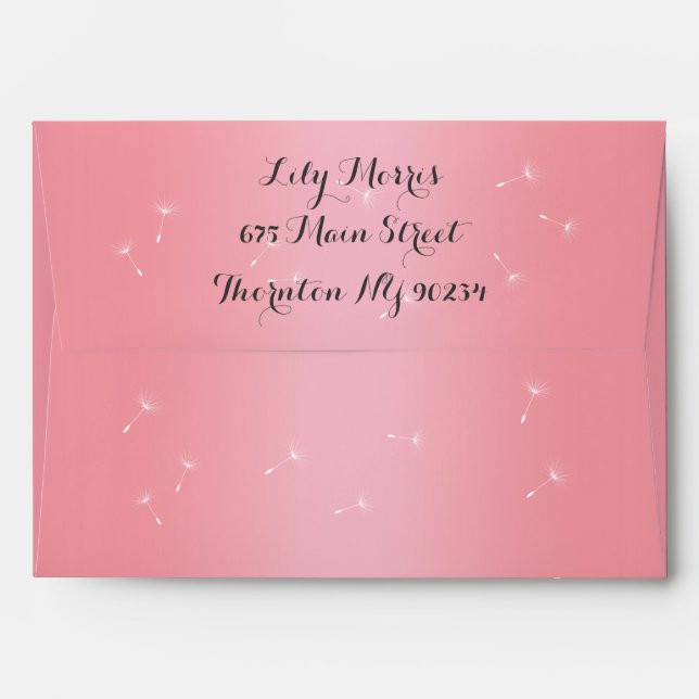 Beautiful Floral Baby Shower Invitation Envelope (Back (Top Flap))