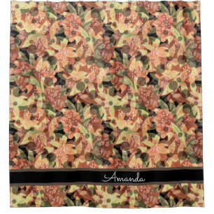 Beautiful, floral background, elegant, autumn shower curtain