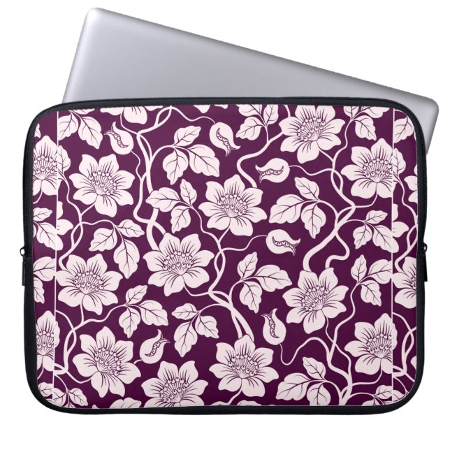 Beautiful Floral Background Laptop Sleeve (Front)