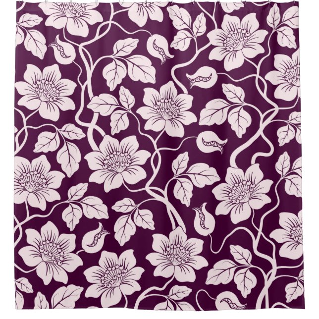 Beautiful Floral Background Shower Curtain (Front)