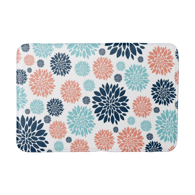 Beautiful Floral Bath Mat (Front)