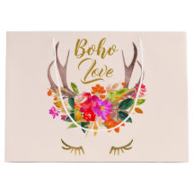 Beautiful floral Boho Love Reindeer Antlers Lashes