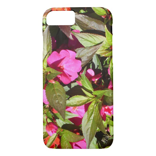 Beautiful floral botanical tropical pink flowers Case-Mate iPhone case (Back)