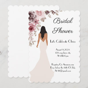 beautiful floral bridal shower invitation
