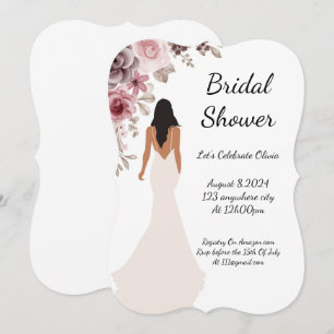 beautiful floral bridal shower invitation
