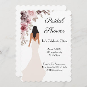 beautiful floral bridal shower invitation