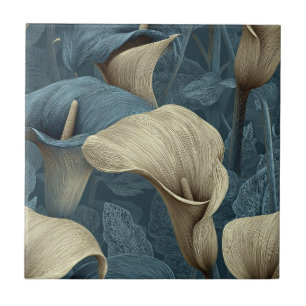 Beautiful Floral Calle Lilies Tiles For Floors