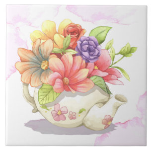 Beautiful Floral  Ceramic Tile