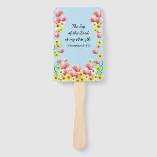 Beautiful Floral Church Hand Fan