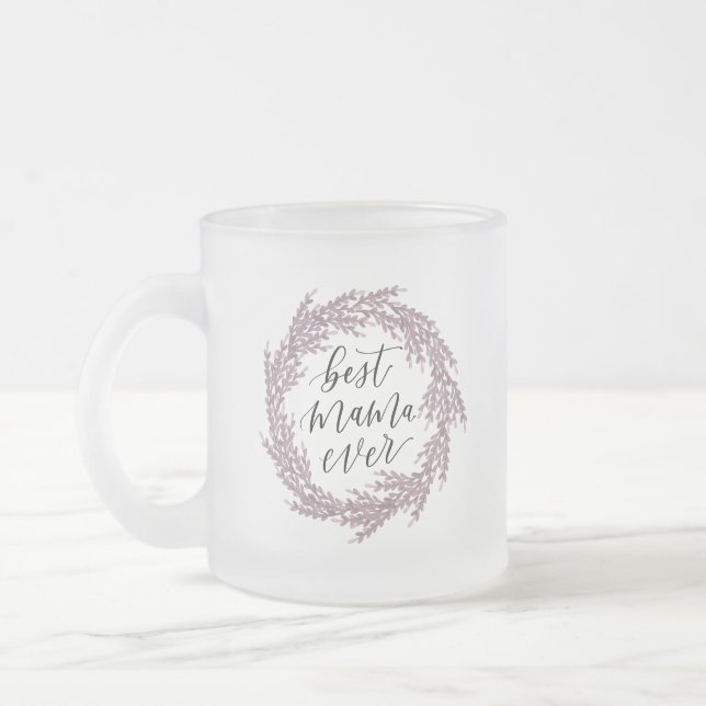 Beautiful Floral Custom Best mama Ever Mug (Left)