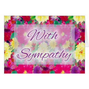 Beautiful Floral D2 With Sympathy Greeting Card
