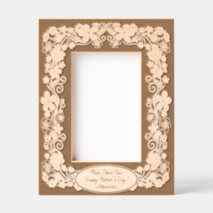 Beautiful Floral Decor Personalized Message Mother Etched Frames