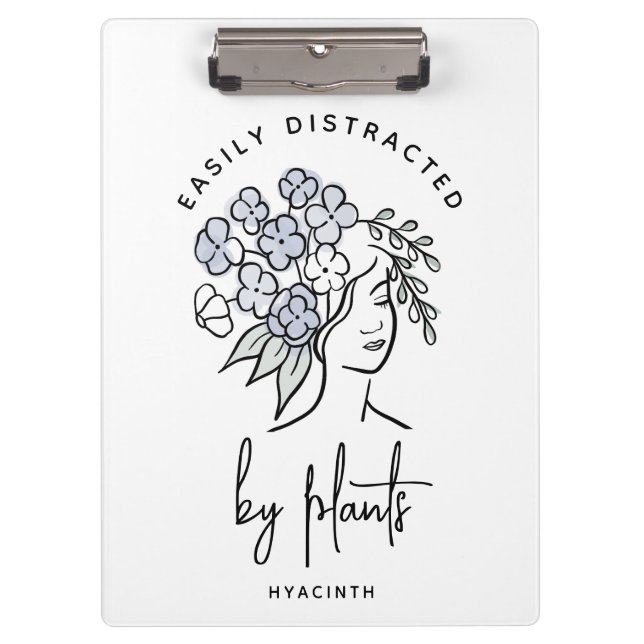 Beautiful Floral Distracted Gardener Personalised Clipboard (Front)