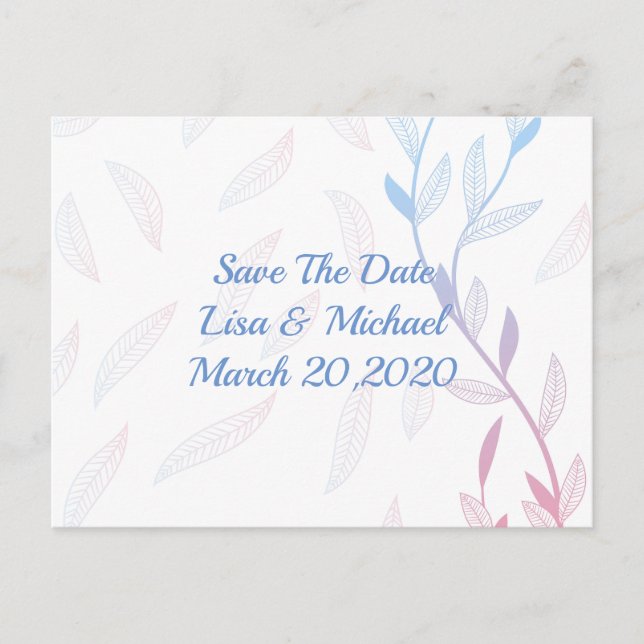 Beautiful Floral Frame Announcement Postcard (Front)