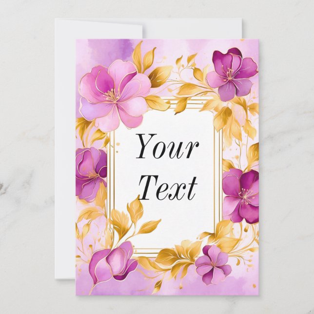 Beautiful Floral Frame Invitation (Front)