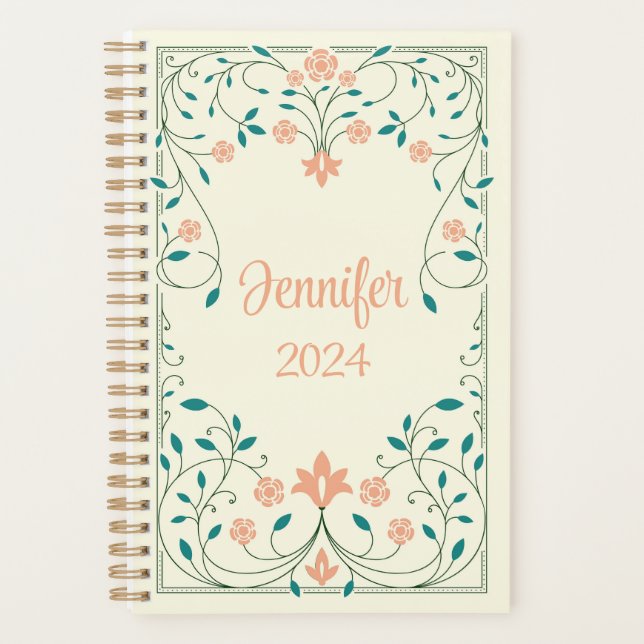 Beautiful floral frame planner (Front)
